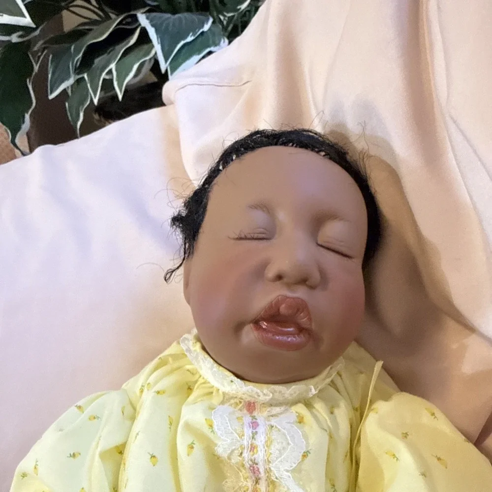 Lee Middleton Dear One African Am. Doll Newborn Baby Signed Numbered 1488, 1985
